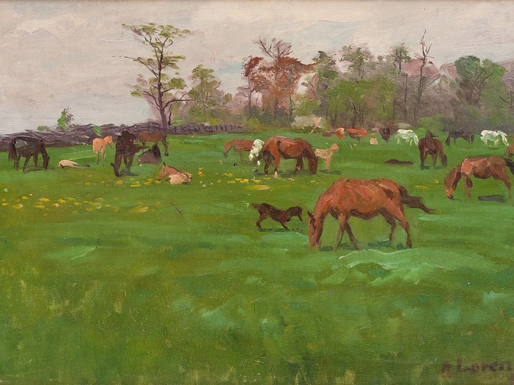 Horses at Pasture art print by Richard Lorenz for $57.95 CAD