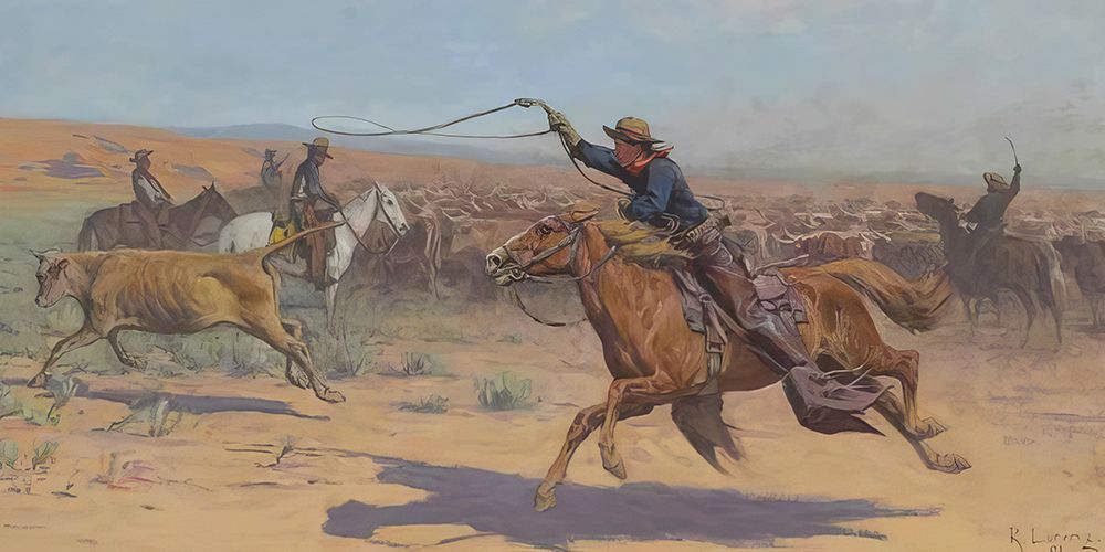 The Roundup art print by Richard Lorenz for $57.95 CAD