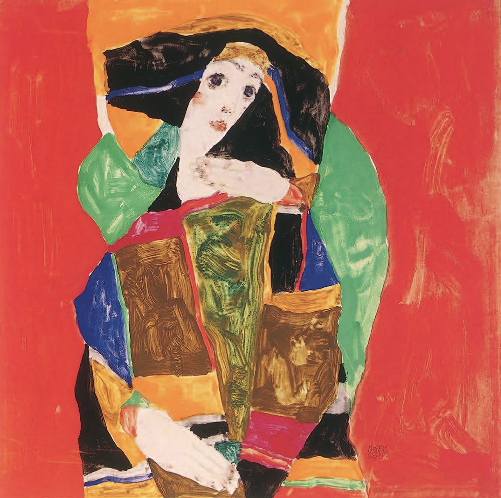 Portrait of a Woman Valerie Neuzil 1912 art print by Egon Schiele for $57.95 CAD