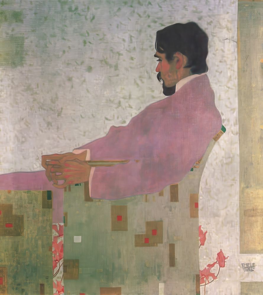 Portrait of Anton Peschka 1909 art print by Egon Schiele for $57.95 CAD