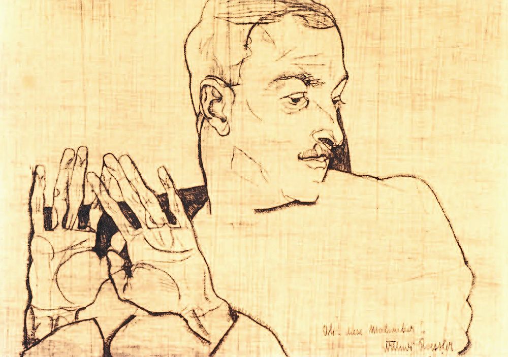 Portrait of Arthur Roessler 1910 art print by Egon Schiele for $57.95 CAD