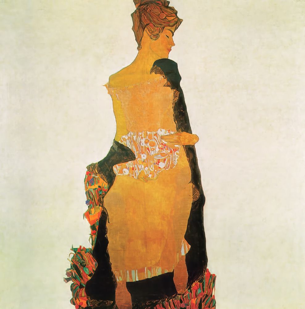 Portrait of Gerti Schiele 1909 art print by Egon Schiele for $57.95 CAD