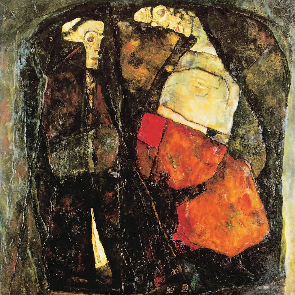 Pregnant Woman and Death 1911 art print by Egon Schiele for $57.95 CAD
