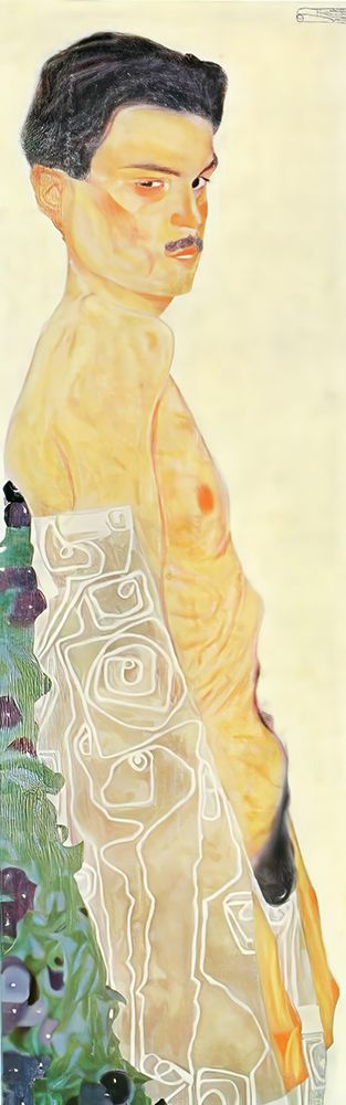 Self-Portrait 1909 art print by Egon Schiele for $57.95 CAD