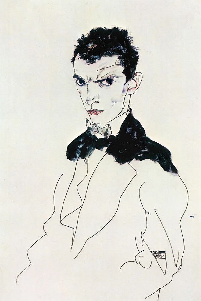 Self-Portrait 1912 art print by Egon Schiele for $57.95 CAD