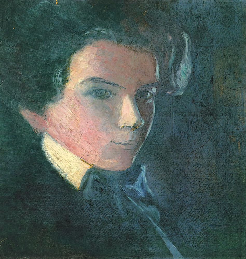 Self-Portrait Facing Right 1907 art print by Egon Schiele for $57.95 CAD