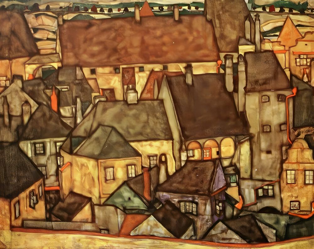 Yellow City 1914 art print by Egon Schiele for $57.95 CAD
