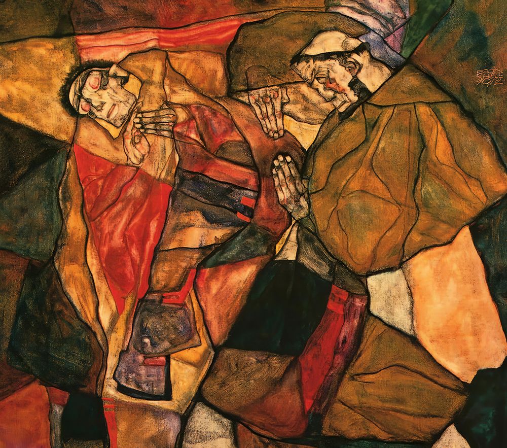 Agony 1912 art print by Egon Schiele for $57.95 CAD