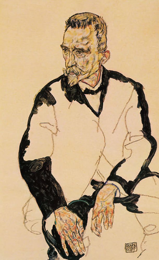 Portrait of Heinrich Benesch 1917 art print by Egon Schiele for $57.95 CAD