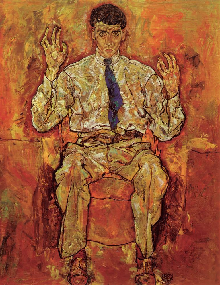 Portrait of Painter Paris von Gutersloh 1918 art print by Egon Schiele for $57.95 CAD