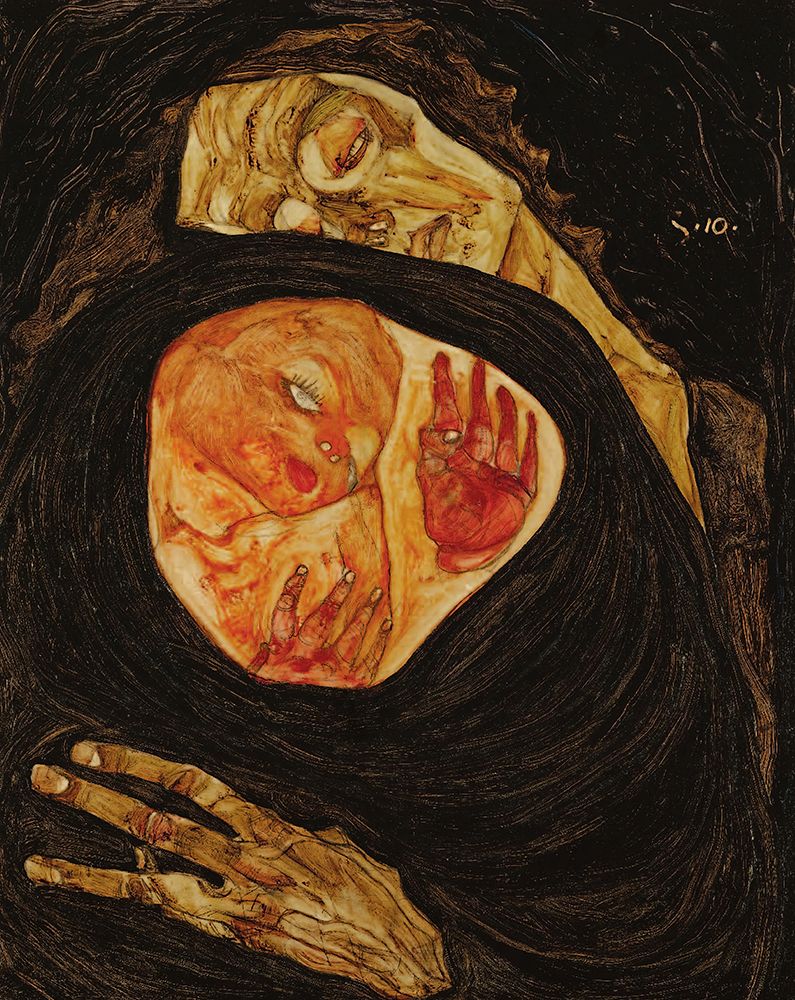 The Dead Mother 1910 art print by Egon Schiele for $57.95 CAD