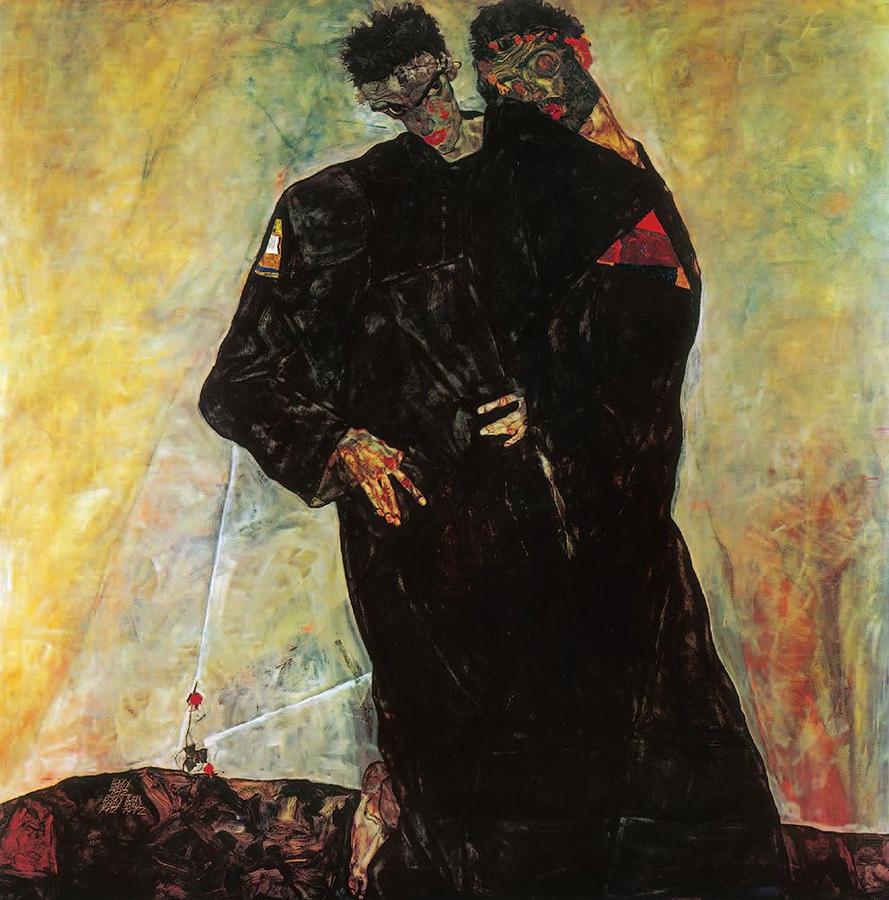 The Hermits 1912 art print by Egon Schiele for $57.95 CAD