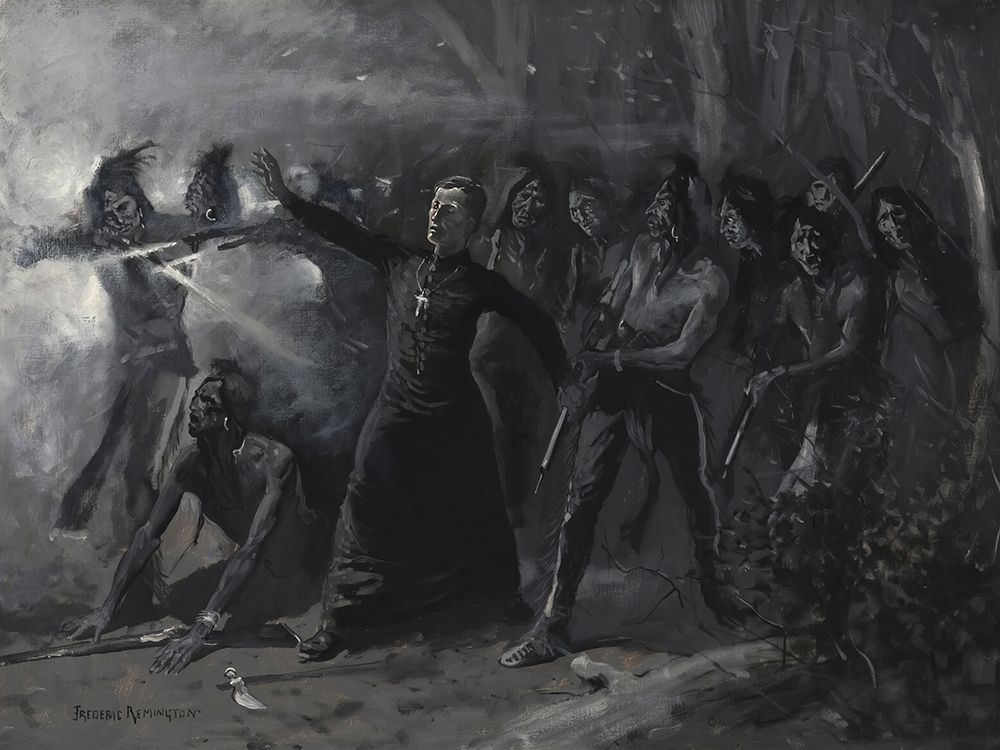 Father Lacombe Leading the Indians art print by Frederic Remington for $57.95 CAD