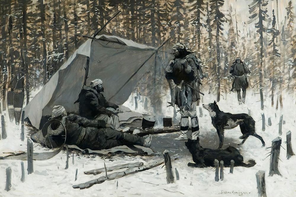 The Rabbit Hunt art print by Frederic Remington for $57.95 CAD