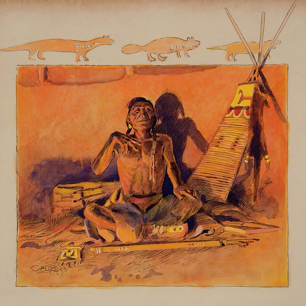 The Storyteller art print by Frederic Remington for $57.95 CAD