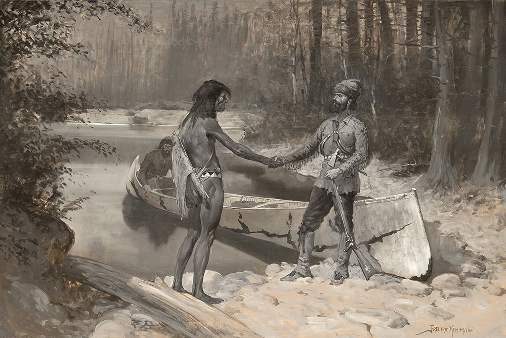 The Courrier du Bois and the Savage art print by Frederic Remington for $57.95 CAD