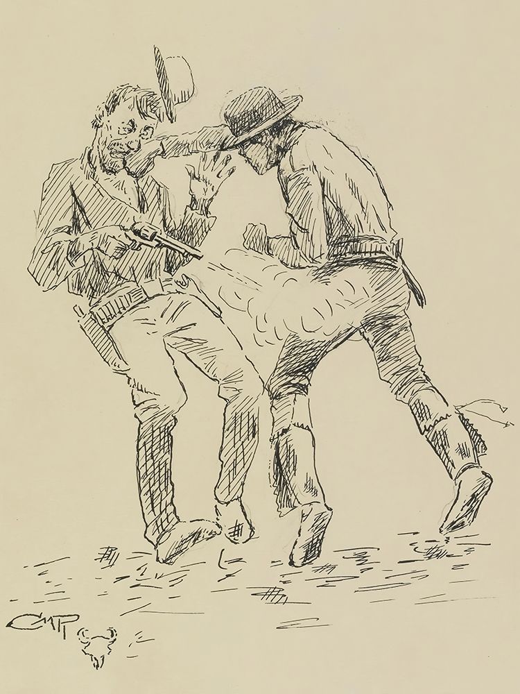 A Heated Argument art print by Charles Marion Russell for $57.95 CAD