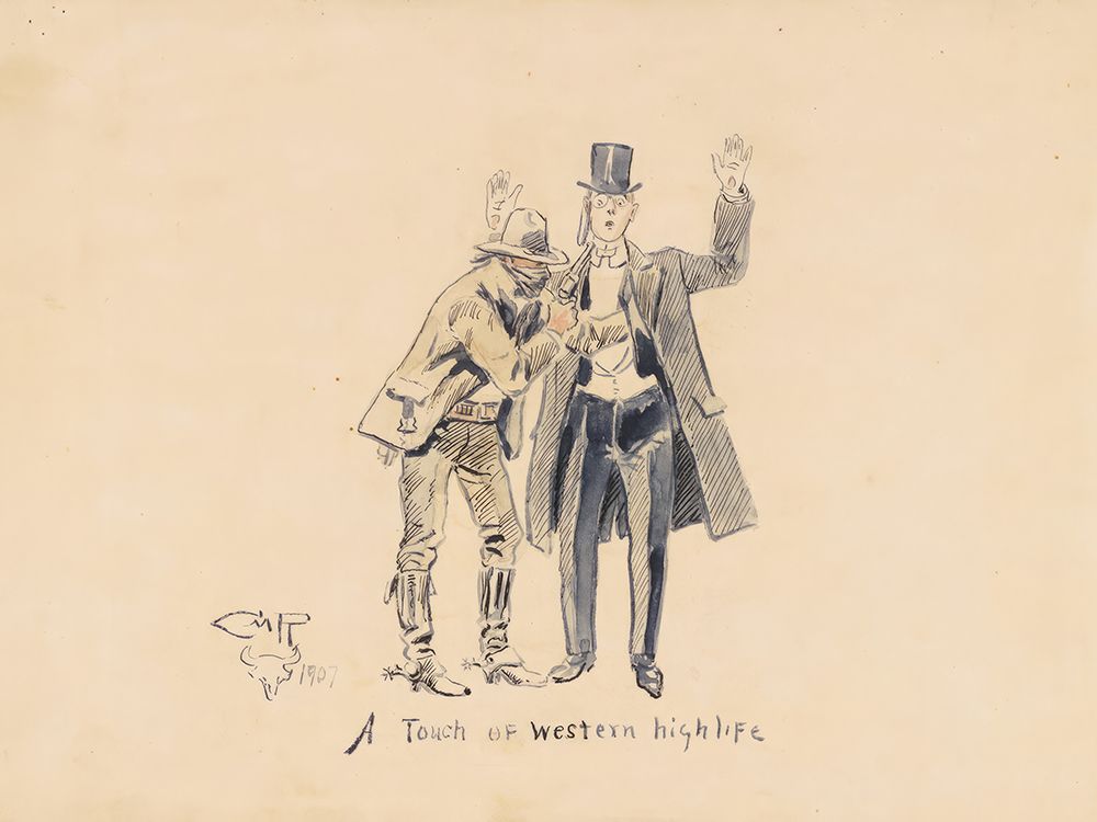 A Touch of Western Highlife 1907 art print by Charles Marion Russell for $57.95 CAD