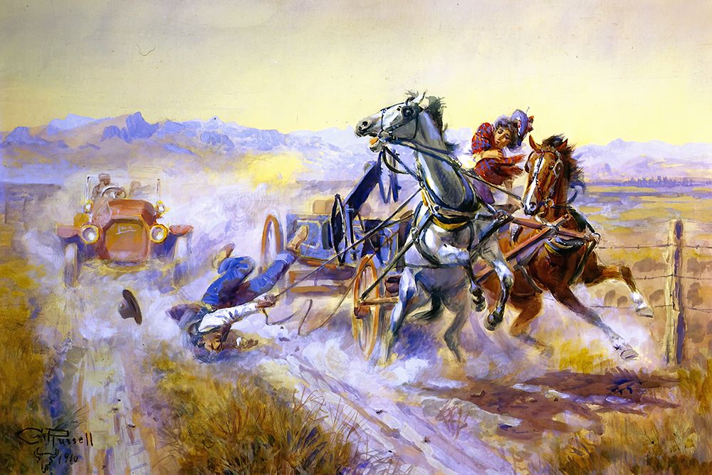 An Old Story 1910 art print by Charles Marion Russell for $57.95 CAD