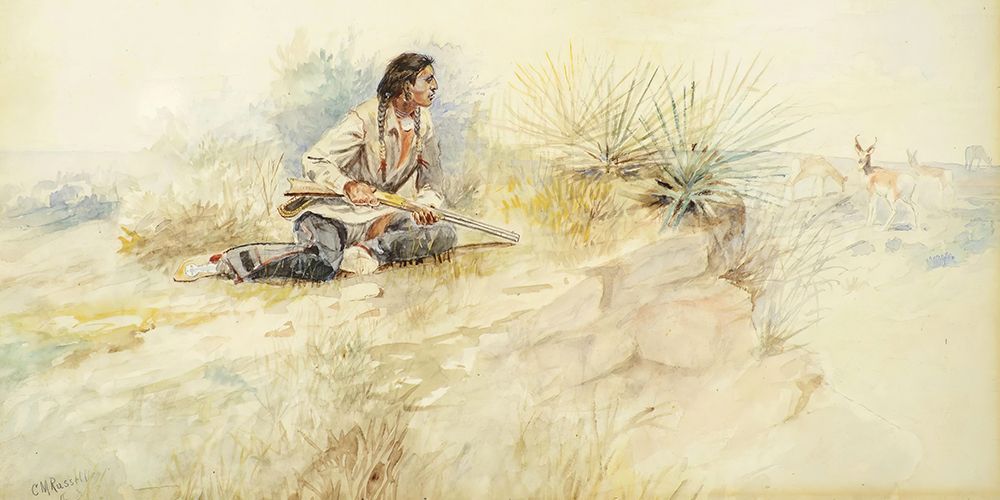 Antelope Hunt art print by Charles Marion Russell for $57.95 CAD