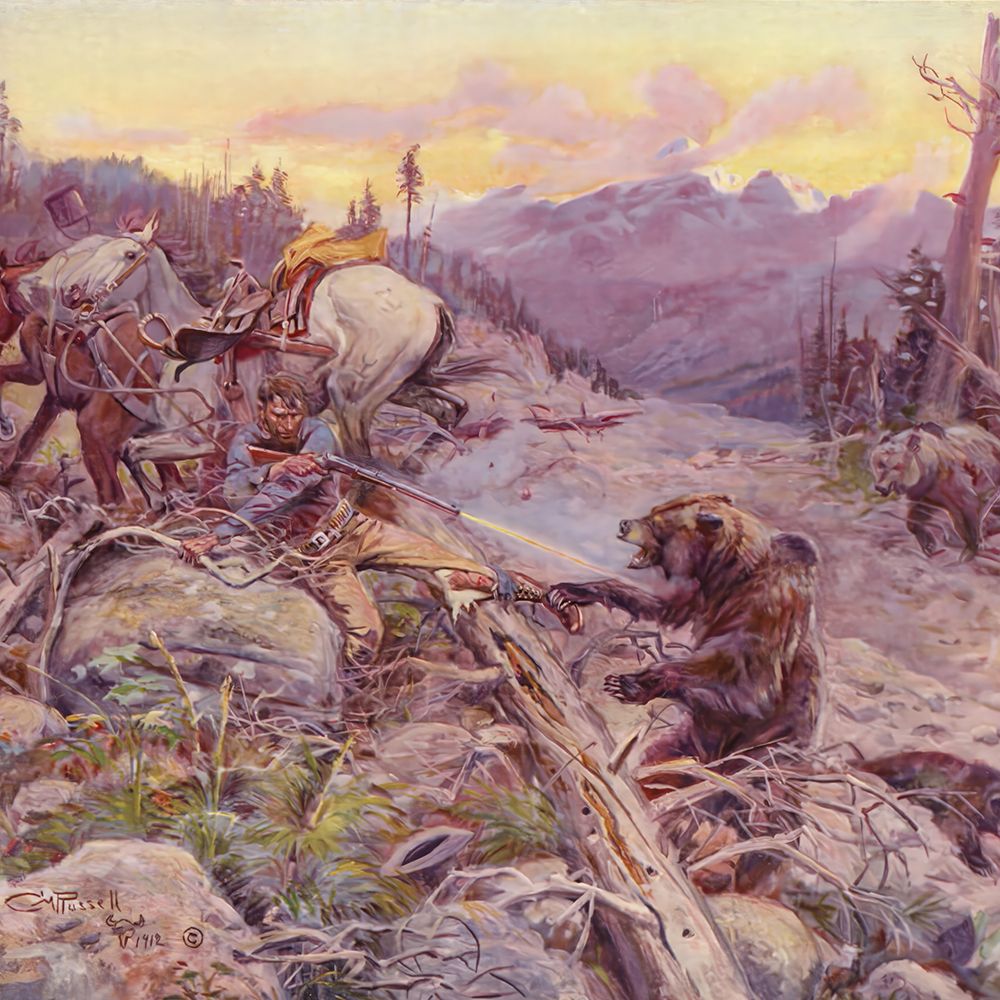 At Close Quarters art print by Charles Marion Russell for $57.95 CAD