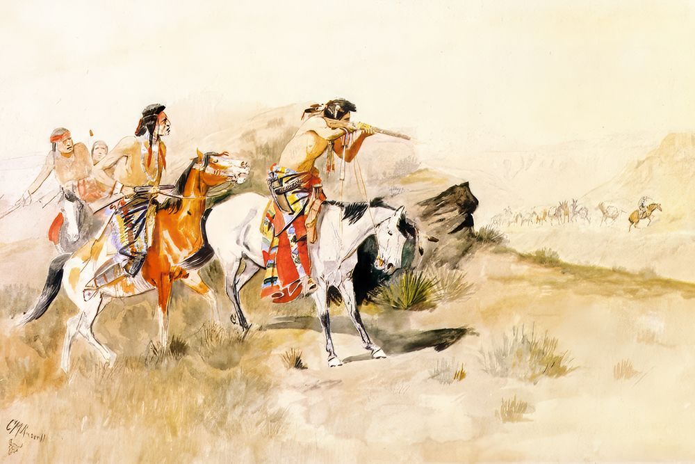 Attack on Muleteers 1895 art print by Charles Marion Russell for $57.95 CAD