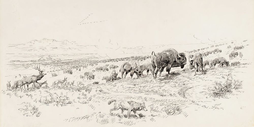 Before the White Man Came 1922 art print by Charles Marion Russell for $57.95 CAD