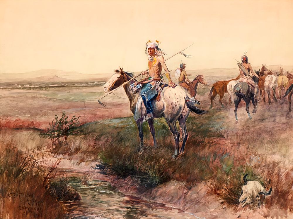 Blackfeet Horse Thieves art print by Charles Marion Russell for $57.95 CAD