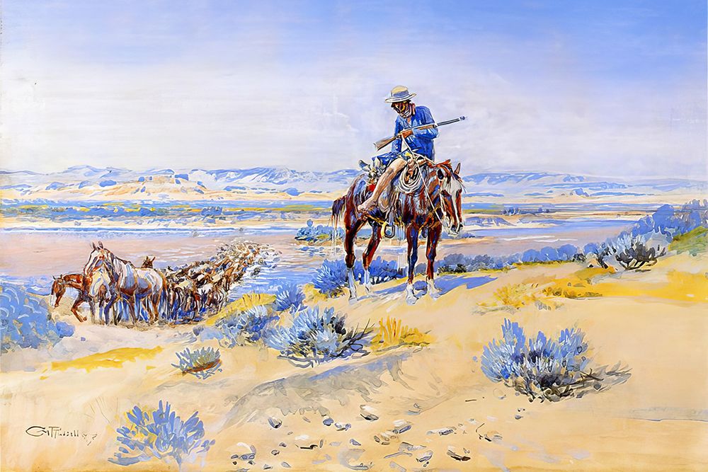 Changing Horses art print by Charles Marion Russell for $57.95 CAD