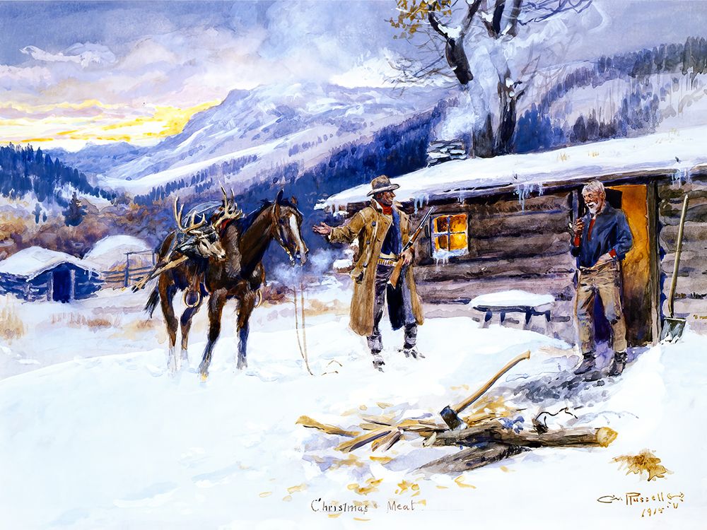 Christmas Meat 1915 art print by Charles Marion Russell for $57.95 CAD