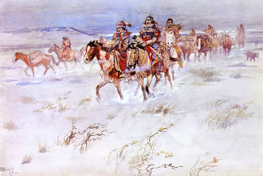 Crees Coming in to Trade 1896 art print by Charles Marion Russell for $57.95 CAD