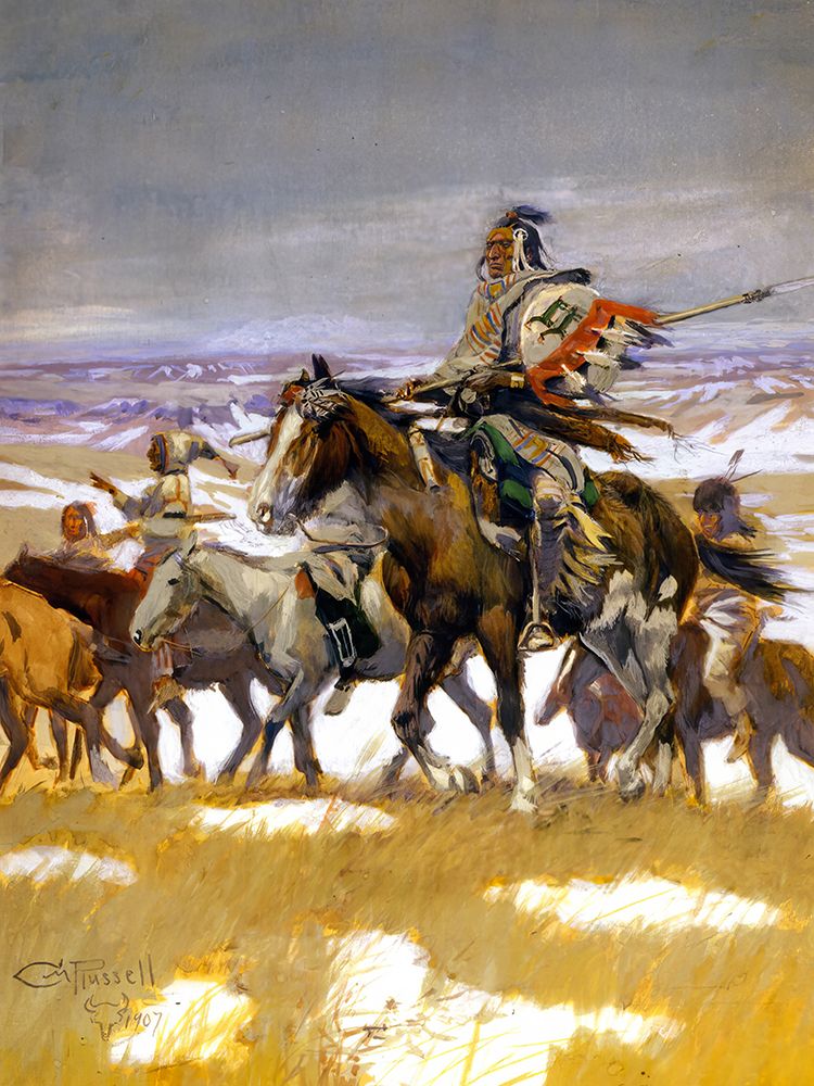 Crow Scouts in Winter 1907 art print by Charles Marion Russell for $57.95 CAD