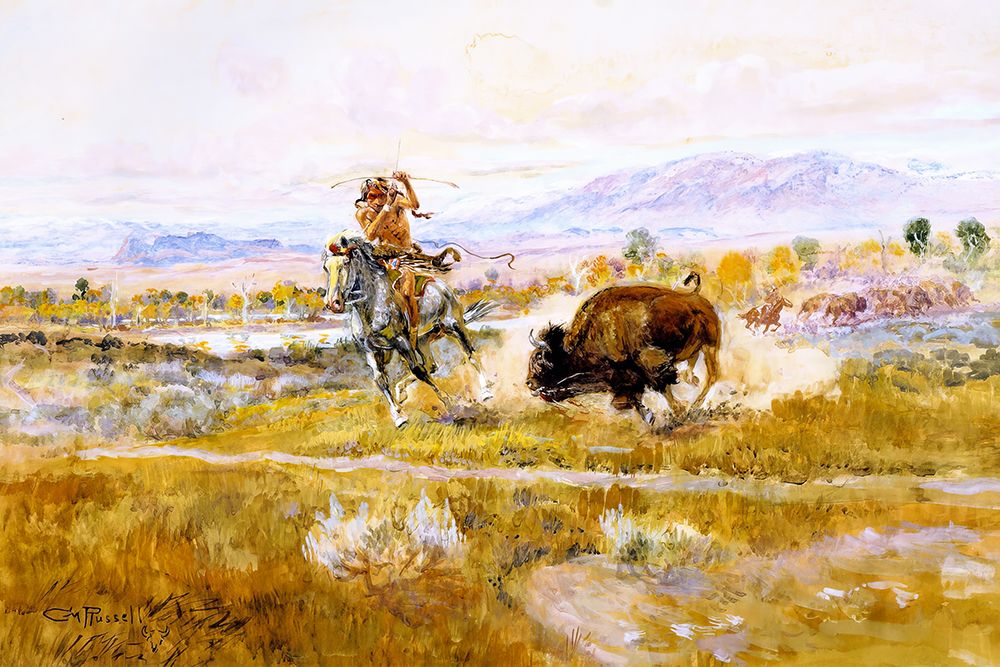 Fighting Meat 1925 art print by Charles Marion Russell for $57.95 CAD