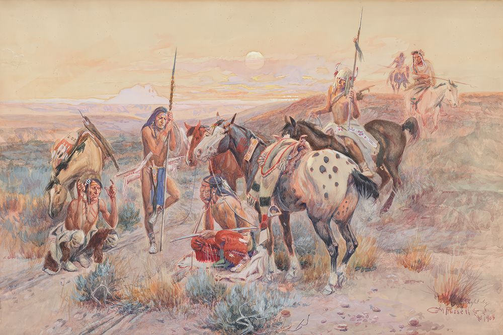 First Wagon Trail, First Wagon Tracks art print by Charles Marion Russell for $57.95 CAD