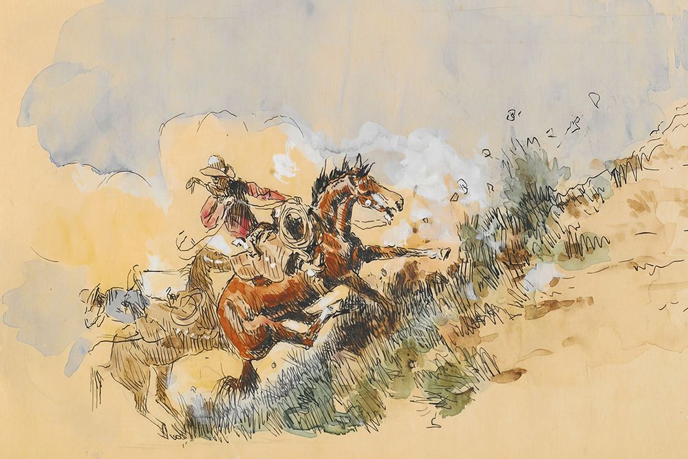 Friend Bill Letter Illustration 1924 art print by Charles Marion Russell for $57.95 CAD