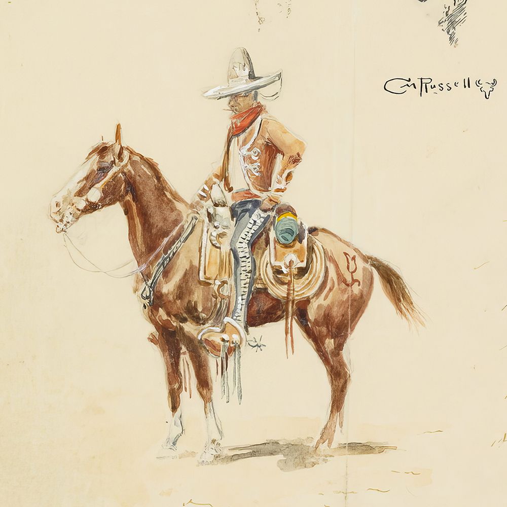 Friend Bob Letter Illustration 1907 II art print by Charles Marion Russell for $57.95 CAD