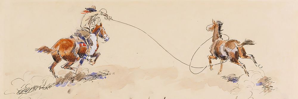 Friend Guy Letter Illustration 1919 art print by Charles Marion Russell for $57.95 CAD