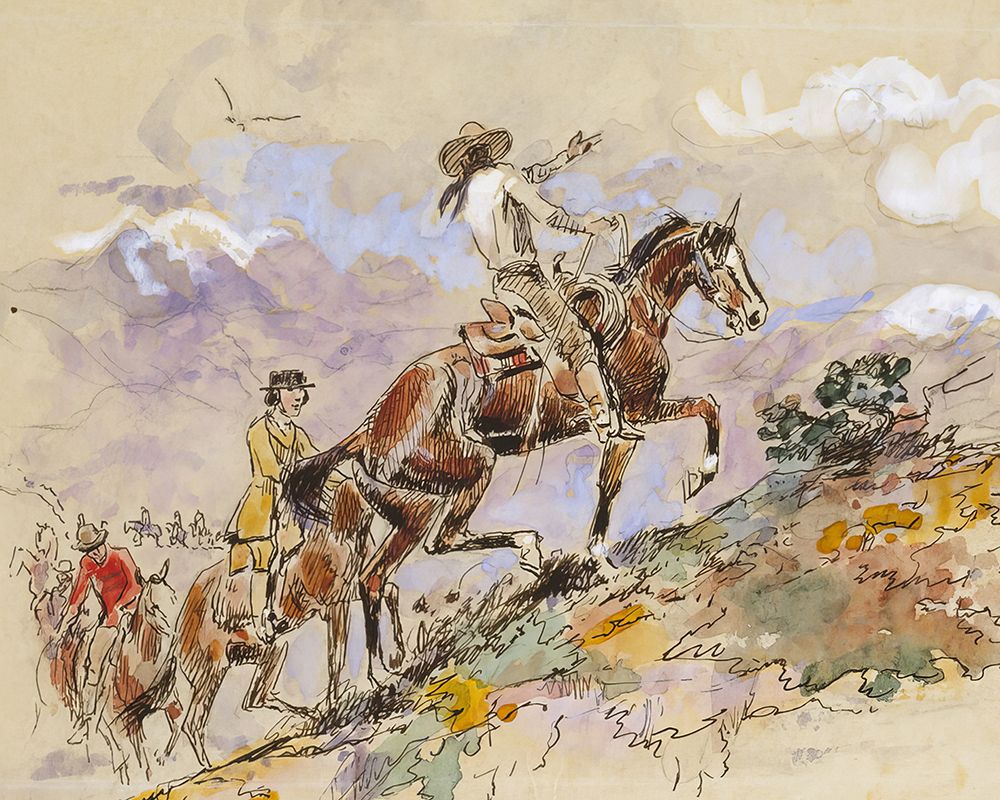 Friend Guy Letter Illustration 1921 art print by Charles Marion Russell for $57.95 CAD
