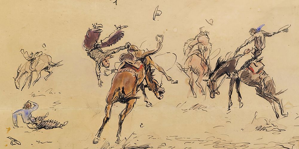 Friend Guy Letter Illustration 1912 I art print by Charles Marion Russell for $57.95 CAD