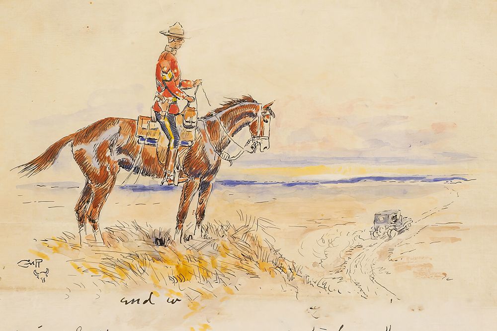 Friend Pesty Letter Illustration 1924 art print by Charles Marion Russell for $57.95 CAD