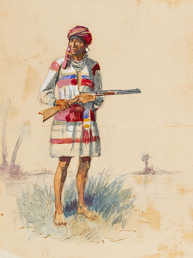 Friend Sid Letter Illustration 1912 art print by Charles Marion Russell for $57.95 CAD
