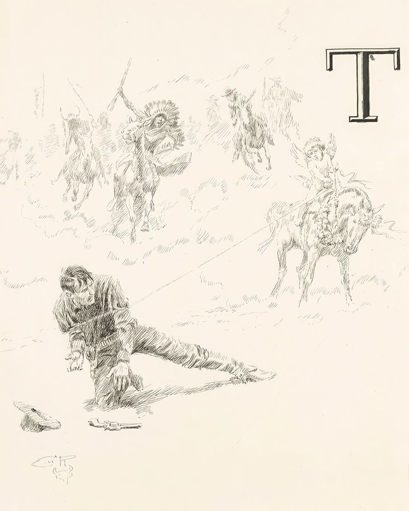 Gunman Roped by Cupid 1911 art print by Charles Marion Russell for $57.95 CAD