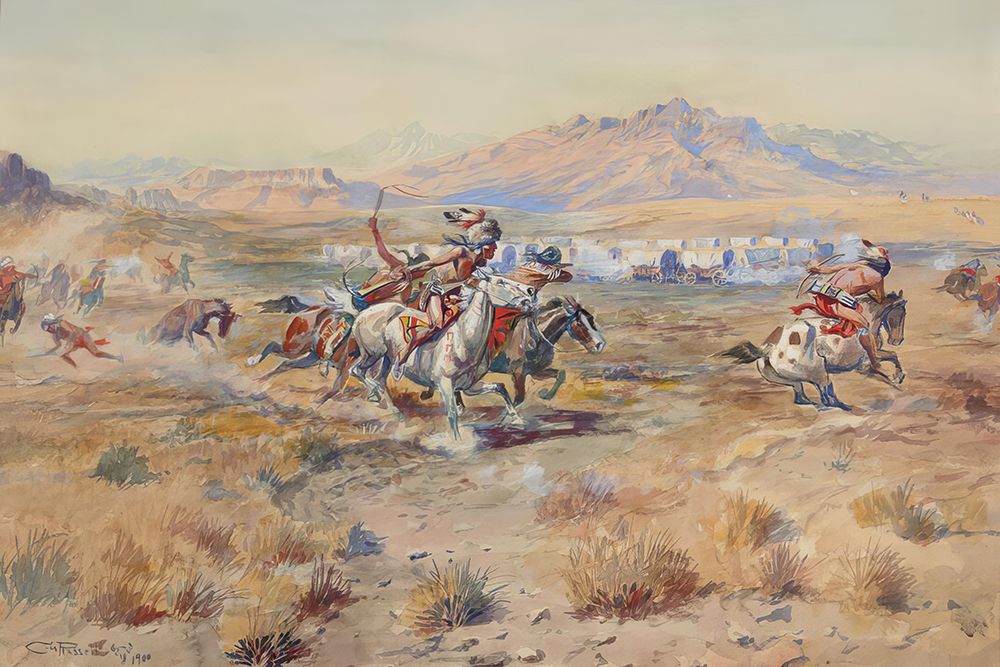 Gunpowder and Arrows art print by Charles Marion Russell for $57.95 CAD