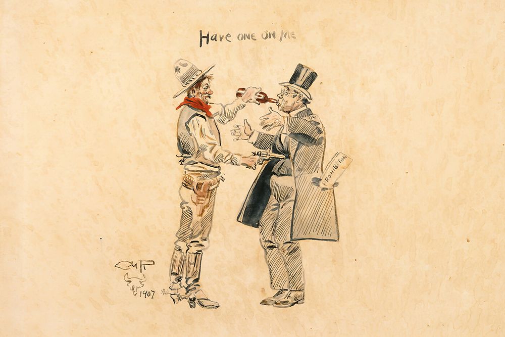 Have One on Me 1907 art print by Charles Marion Russell for $57.95 CAD