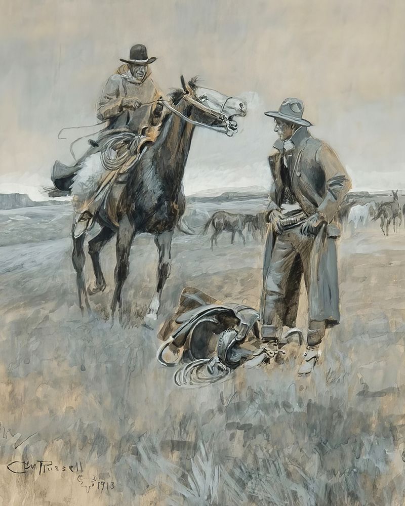 Hello Ford, Where the Blazes Did You Drop From art print by Charles Marion Russell for $57.95 CAD