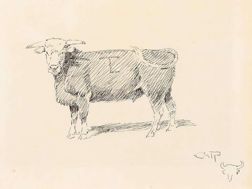 Hereford Steer art print by Charles Marion Russell for $57.95 CAD