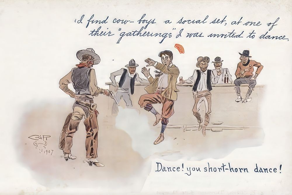 I Find Cowboys a Social Set art print by Charles Marion Russell for $57.95 CAD