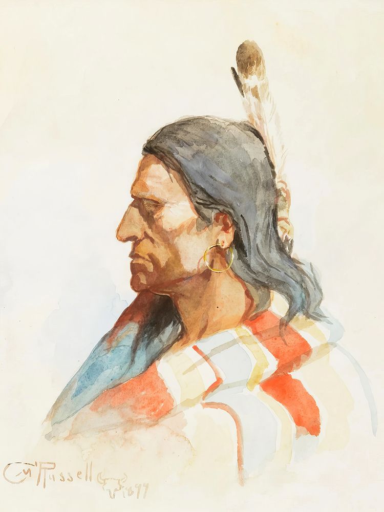 Indian Head 1899 art print by Charles Marion Russell for $57.95 CAD