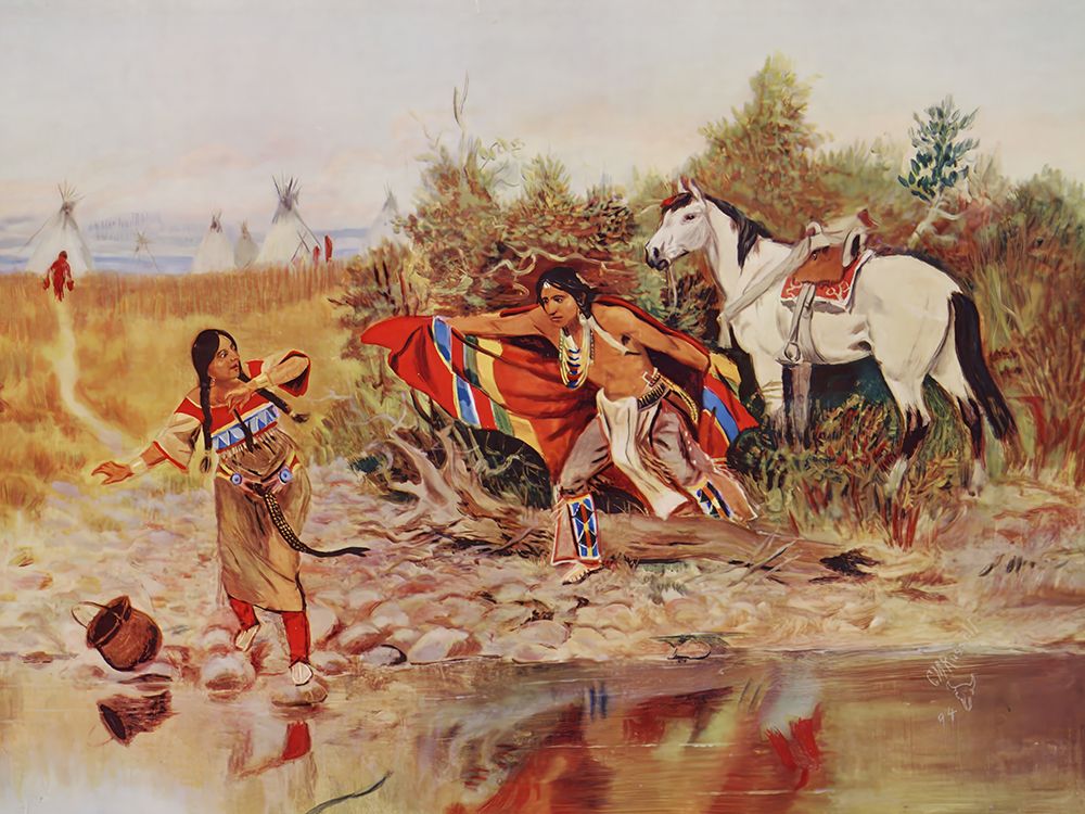 Indian Love Call art print by Charles Marion Russell for $57.95 CAD