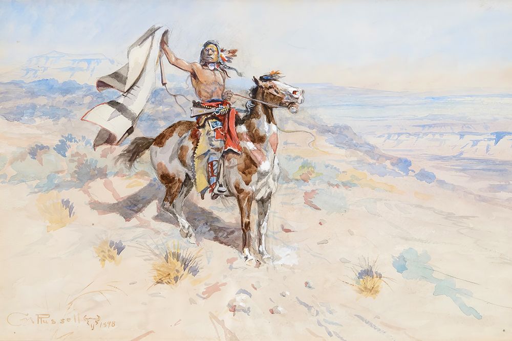 Indian on a Pinto 1898 art print by Charles Marion Russell for $57.95 CAD
